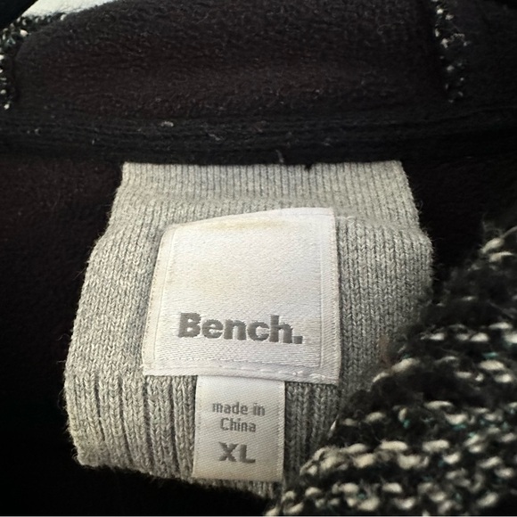 Size XL Vintage Bench Zip Up Heathered Black Jacket Coat - Picture 4 of 4